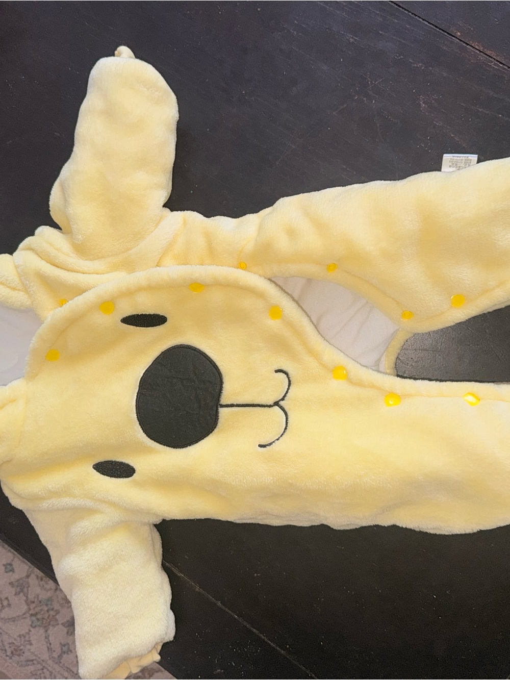 Disney Yellow Plush Bear Hooded Romper